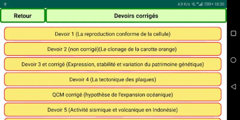 SVT 1ère S android App screenshot 0